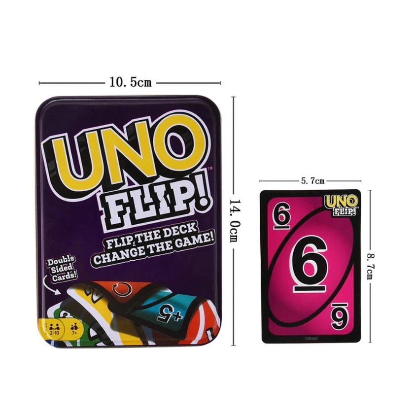 พร้อมส่ง UNO กล่องเหล็ก อูโน่ FLIP และ ดั่งเดิม ไพ่อูโน่ การ์ดเกม เล่นได้หลายคน thumbnail 8