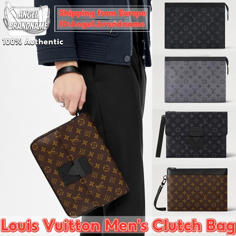 👜หลุยส์วิตตอง Louis Vuitton Pochette Voyage MM Men's Clutch Bag