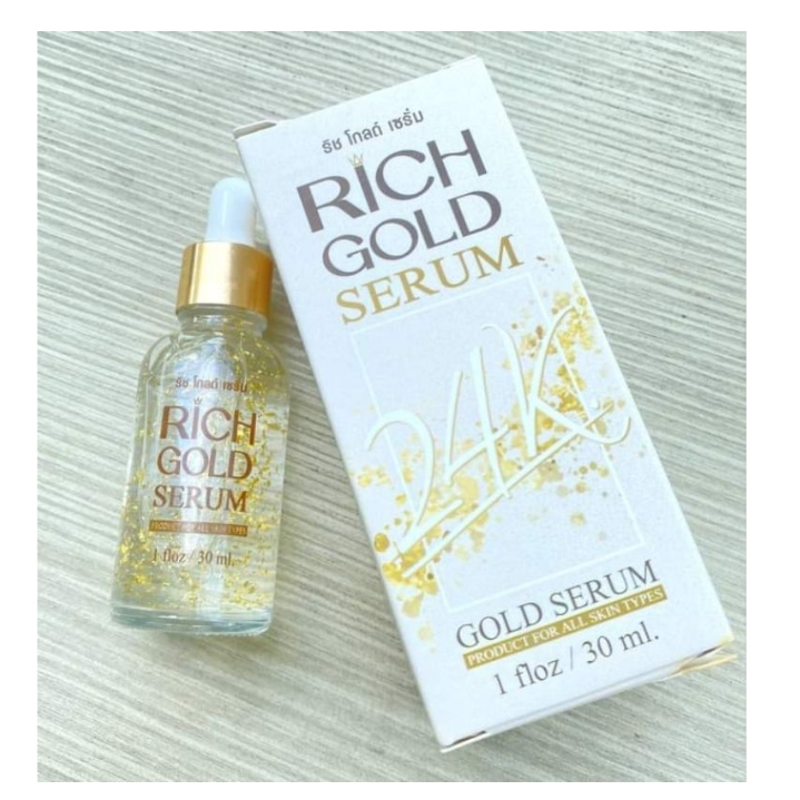 พร้อมส่ง❤️RICH GOLD SERUM เซรั่มผสมทองคำ 24K. ปริมาณสุทธิ์ 30ml.💥หมดอายุ 10/02/2568