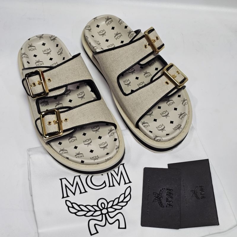 Size 37 (24.5) ✔ ของแท้ 100% ✧.* New พร้อมส่ง ✧.* รองเท้า Mcm แบบสวม