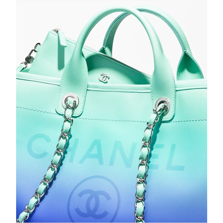 [ของแท้ 100%]กระเป๋าผู้ชายและผู้หญิงจัดส่งจากเคาน์เตอร์ Chanelในอิตาลีกระเป๋าช้อปปิ้งหนังวัวใหญ่