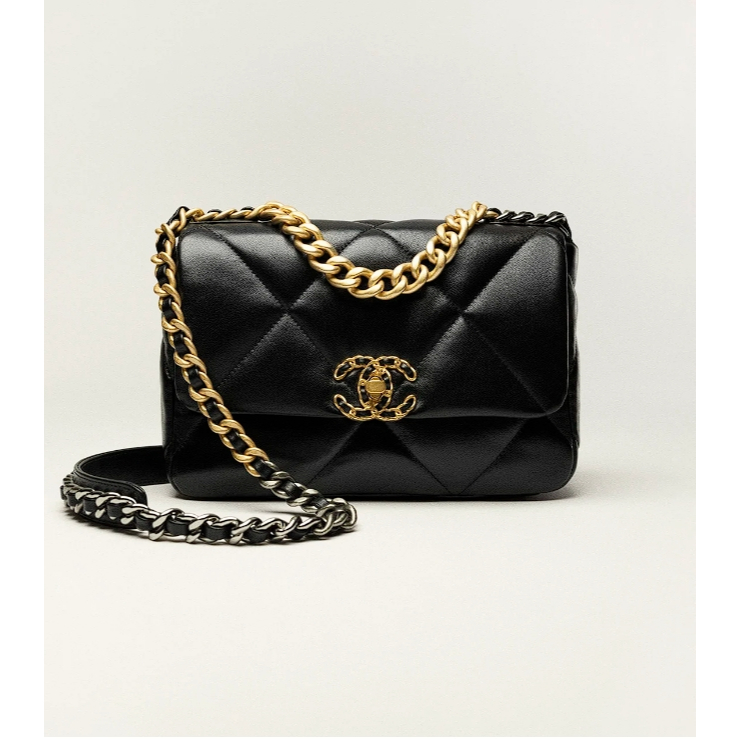 [ของแท้ 100%] กระเป๋าผู้ชายและผู้หญิงจัดส่งจากเคาน์เตอร์ Chanel ในอิตาลี ใหญ่หนังแกะผ้า Chanel19