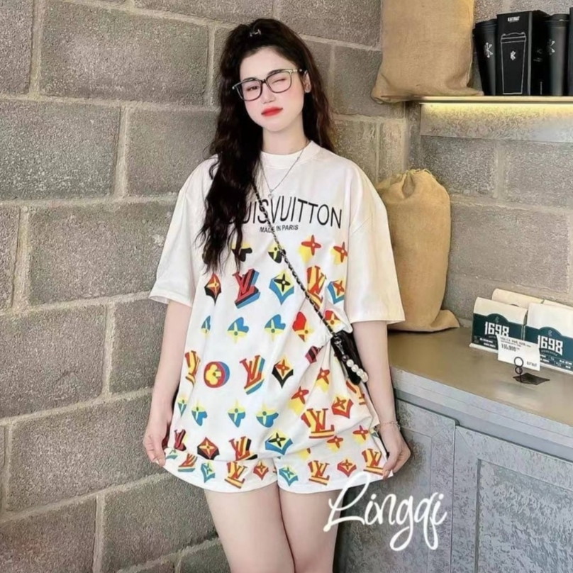 เสื้อยืดLV Bear Brick screen t-shirt งานสกรีนลายหลุย