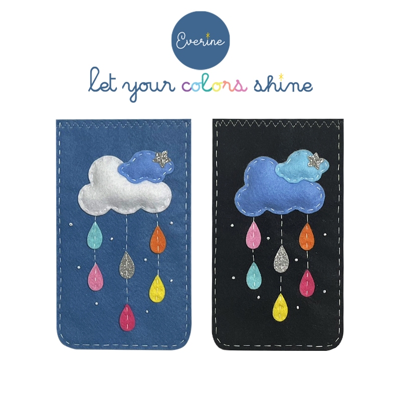 ⭐️ EVERINE ⭐️- RAINY DAY FELT PHONE CASE ซองใส่โทรศัพท์มือถือ/ซองใส่พาวเวอร์แบงค์
