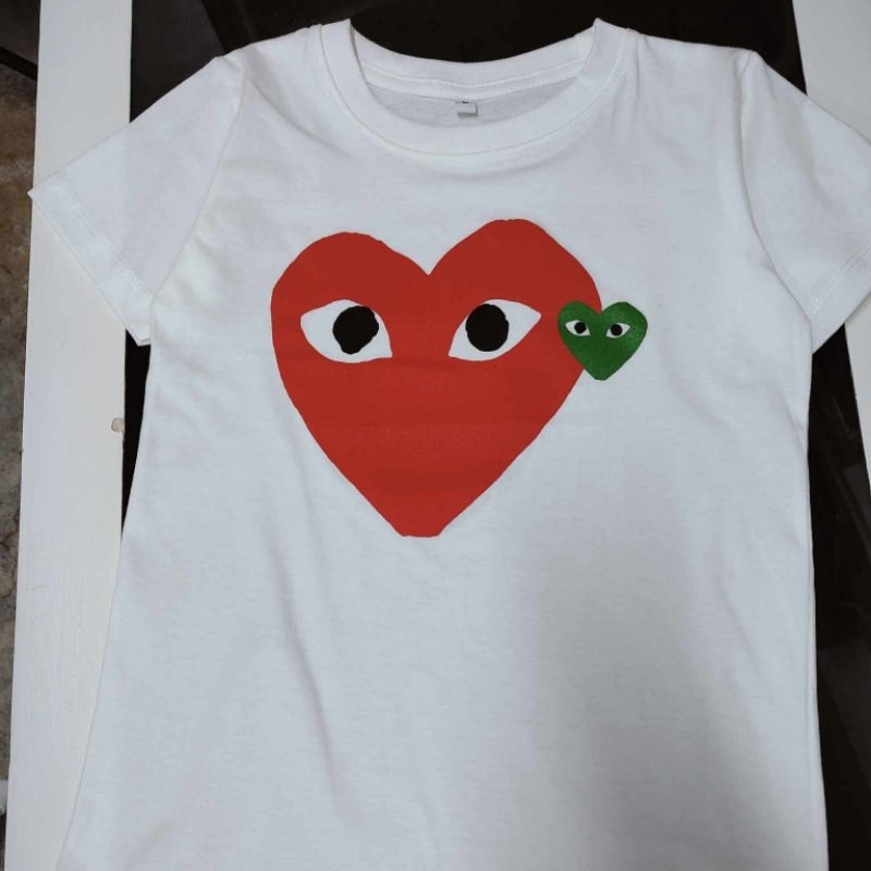 เสื้อยืดเด็กแขนสั้น ลายหัวใจ play comme