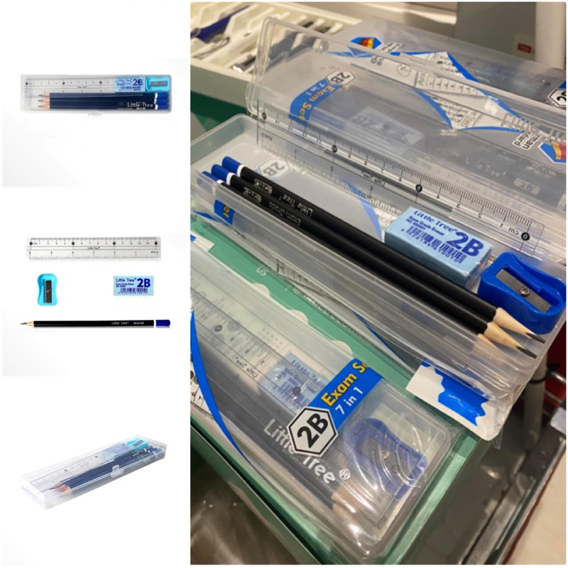 สุดคุ้ม ✔️ Exam Set 7 in 1 ~ ชุดทำข้อสอบดินสอ 2B ✏️