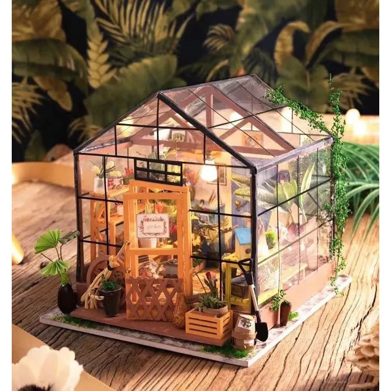 Rolife DIY Miniature House - Cathy's Flower House ร้านเบเกอรี่ บ้านตุ๊กตา DIY บ้านของจิ๋ว ประกอบง่าย