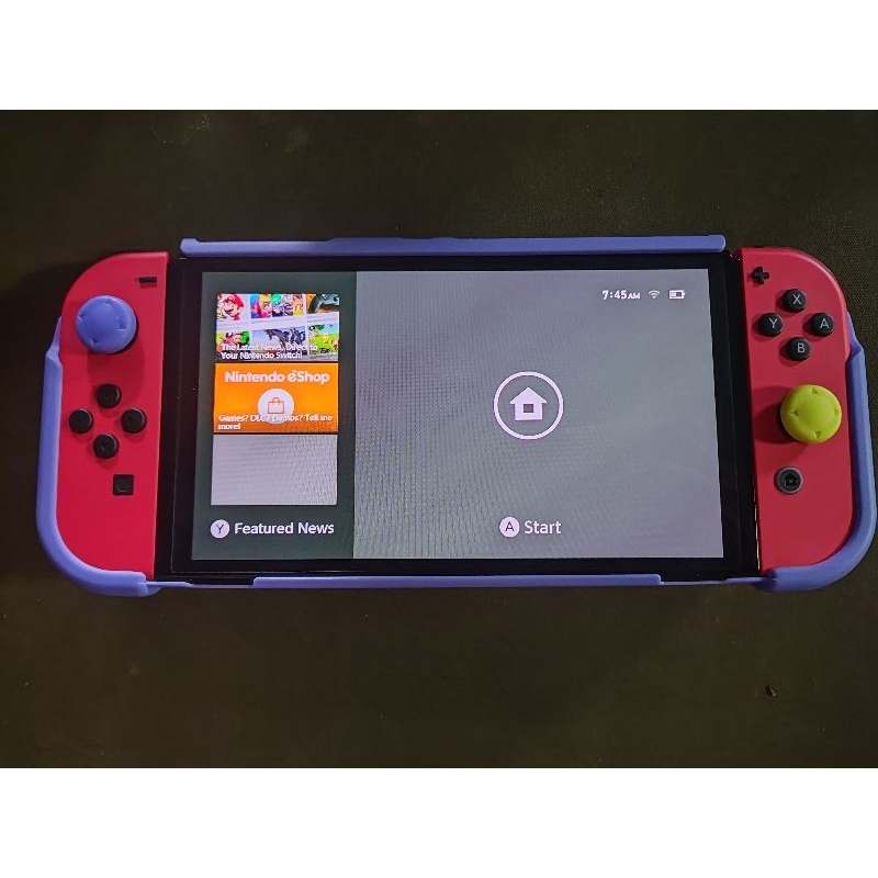 Nintendo switch oled Model Mario Red Edition  มือสอง สภาพ 99% ของครบ ประกัน Synnex แถมเคสและเมม128 เกมติดในเครื่อง