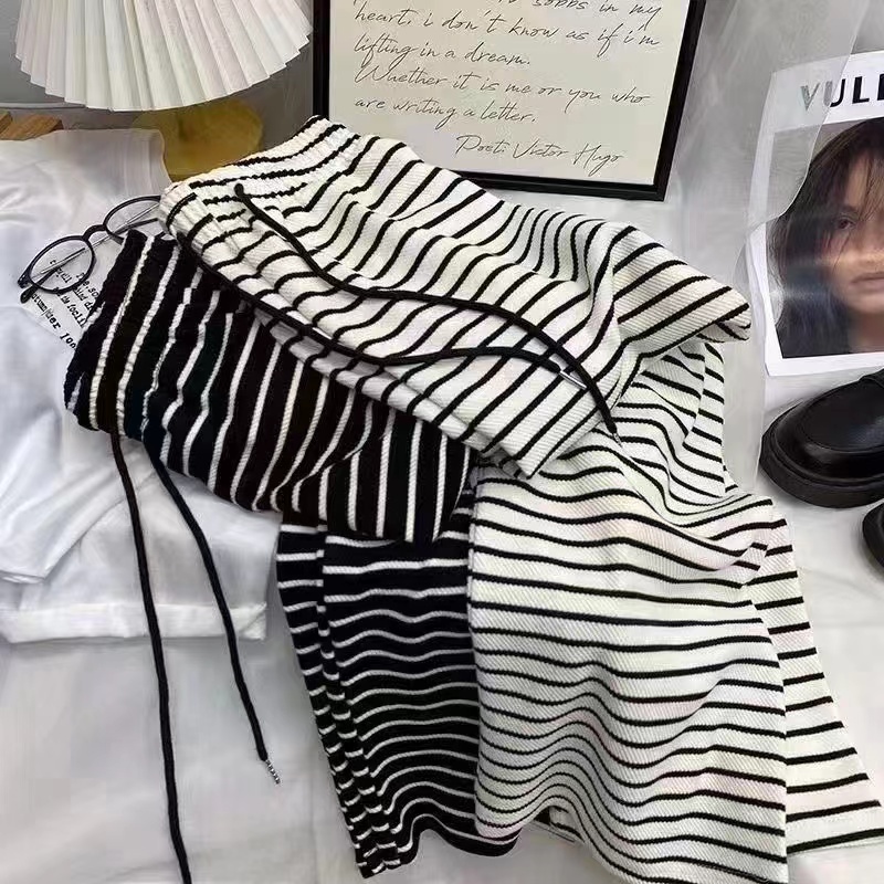 MW107 **พร้อมส่งในไทย**กางเกงขายาวลายขวาง ผ้านิ่ม ไม่ยับง่าย - รูปที่ 6