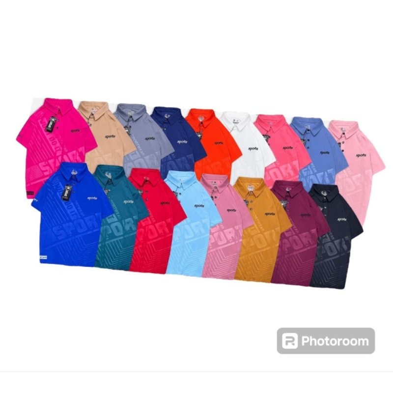 เสื้อกีฬา​โปโล​ชาย-หญิงใส่ได้Sport​ Dri-fitระบายอากาศได้ดีใส่สบายไม่ร้อน​ ซับเหงื่อได้ดี​ ชักแล้วไม่ย้วนไม่ง้อเตารี