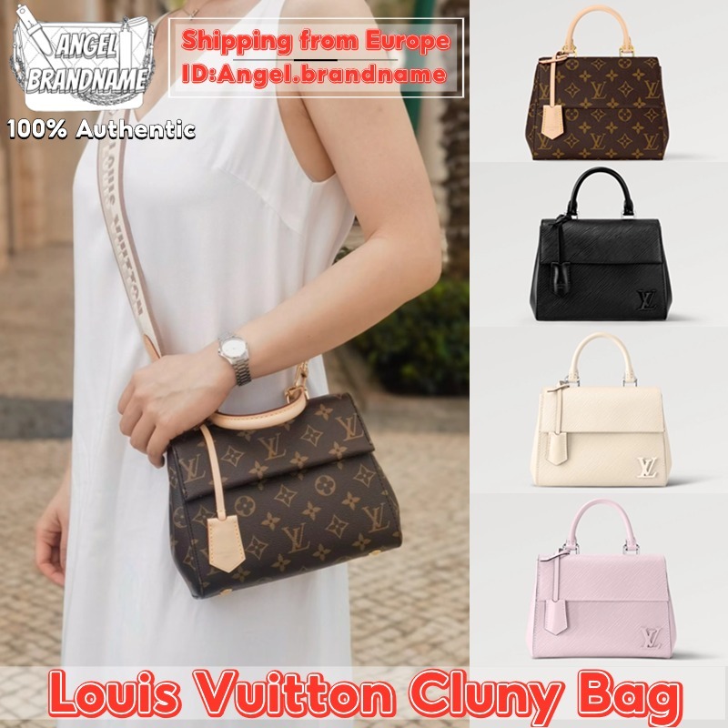 👜หลุยส์วิตตอง Louis Vuitton Cluny Mini/BB/MM Shoulder bag กระเป๋า สุภาพสตรี/กระเป๋าสะพายไหล่