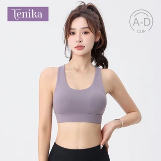 TENIKA สปอร์ตบรา ไร้โครง เสื้อชั้นใน ถ้วยคง เนื้อผ้ายืดหยุ่นสูง ดูดซับเหงื่อ ระบายอากาศ AC-004