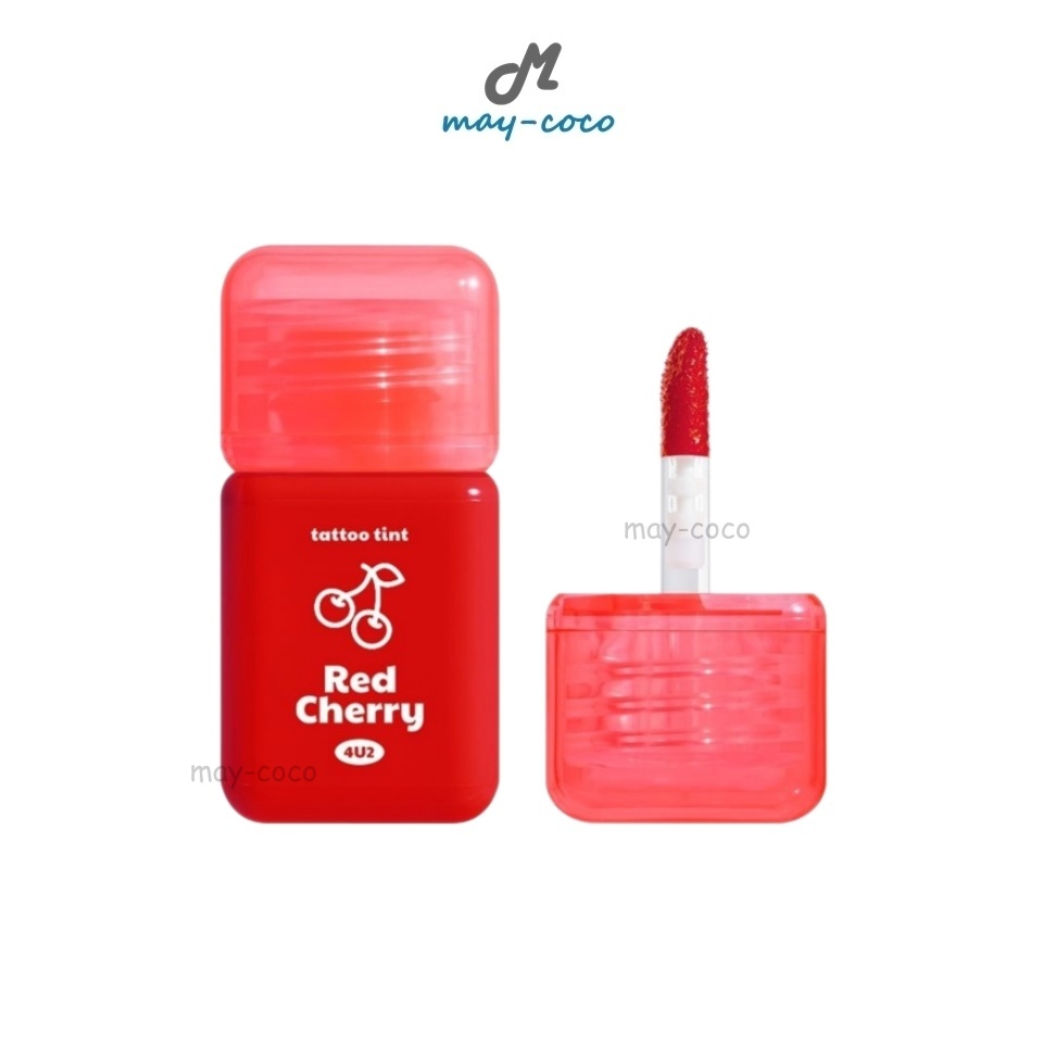 ซื้อ ถูก/แท้/มีไลฟ์ ลิป 4U2 Tattoo Tint ทิ้น ลิปทินท์ โฟร์ยูทู ทินท์สูตรน้ำ บางเบา สีสด สีชัด ติดทน ทาแก้ม ทาปาก