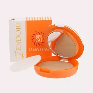 Zendori Extra Cover Foundation SPF30 : แป้งเซนโดริ เอ็กซ์ตร้า (ส้ม) 6 ตลับ