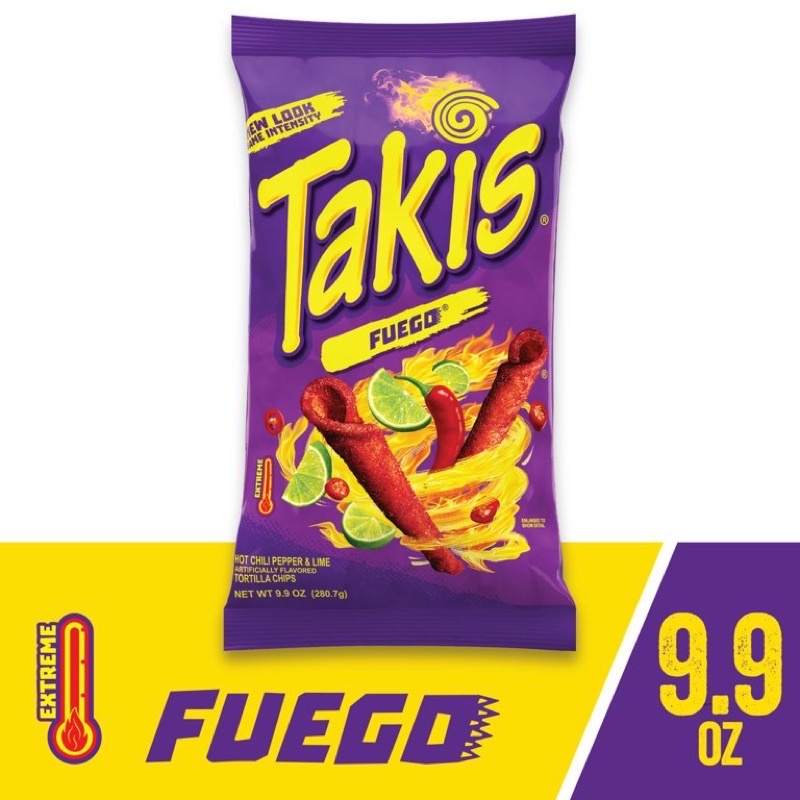 [ส่งกลาง มิ.ย.] ขนมทาคิสถุงใหญ่ Takis Fuego Tortilla Chips 9.9oz