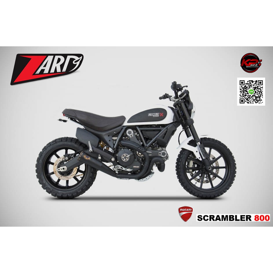ท่อ ZARD FOR DUCATI SCRAMBLER 800 (ZARD ZUMA BLACK) สลิปออน