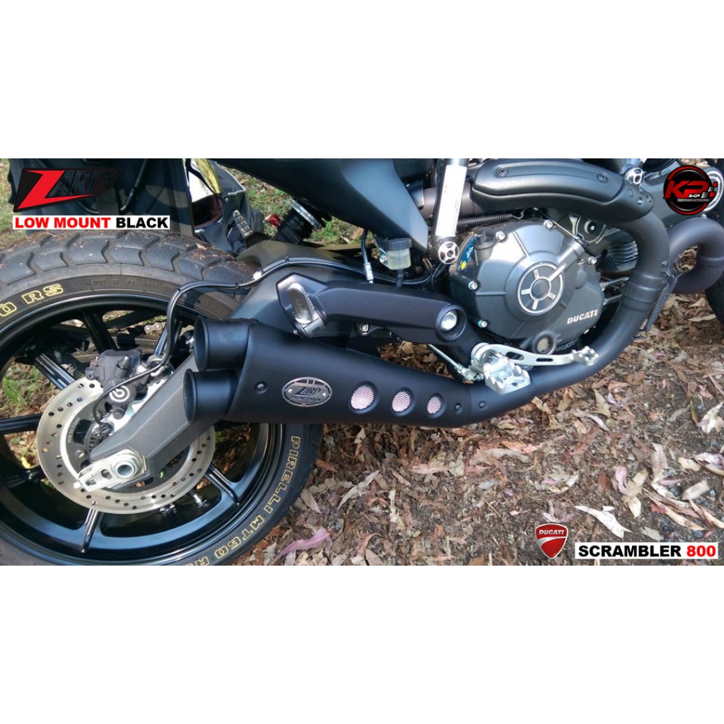 ท่อ ZARD FOR DUCATI SCRAMBLER 800 (LOW MOUNT BLACK) สลิปออน
