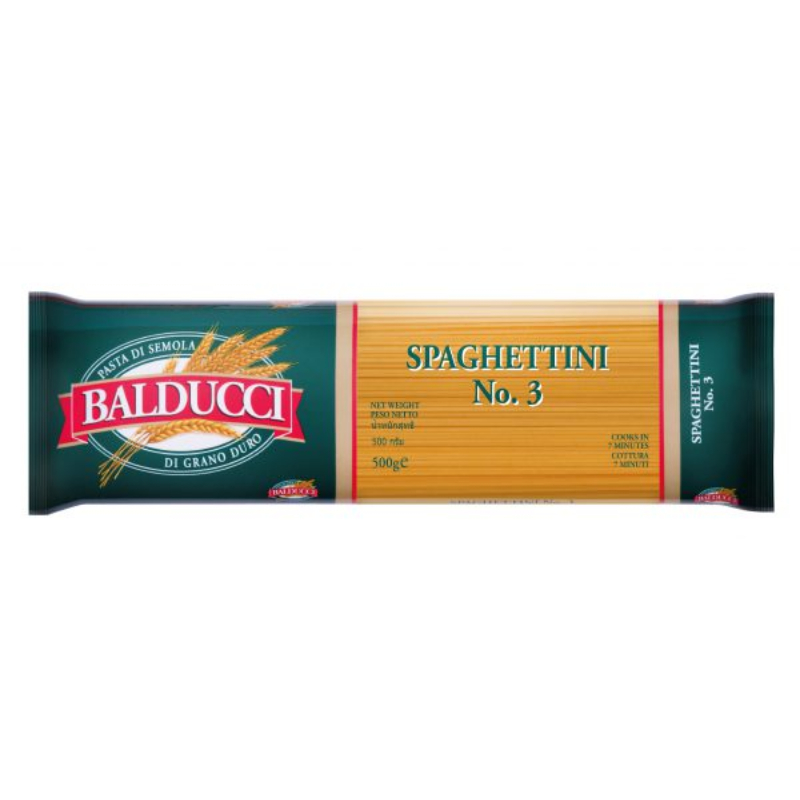 บัลดุชชี่ เส้นพาสต้า สปาเก็ตตินี เบอร์ 3 500 กรัม – Spaghettini No.3 Pasta 500g Balducci brand