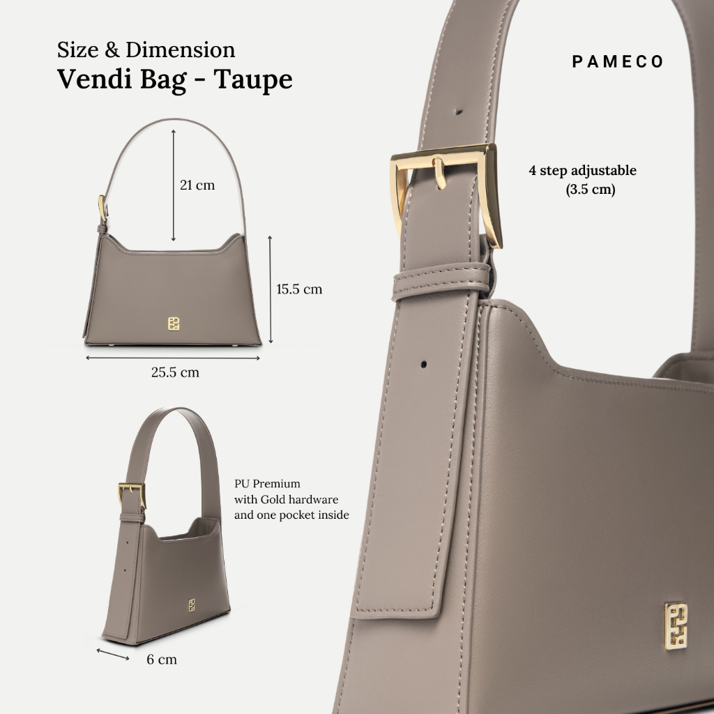 PAMECO รุ่น Vendi - Taupe - พร้อมส่ง