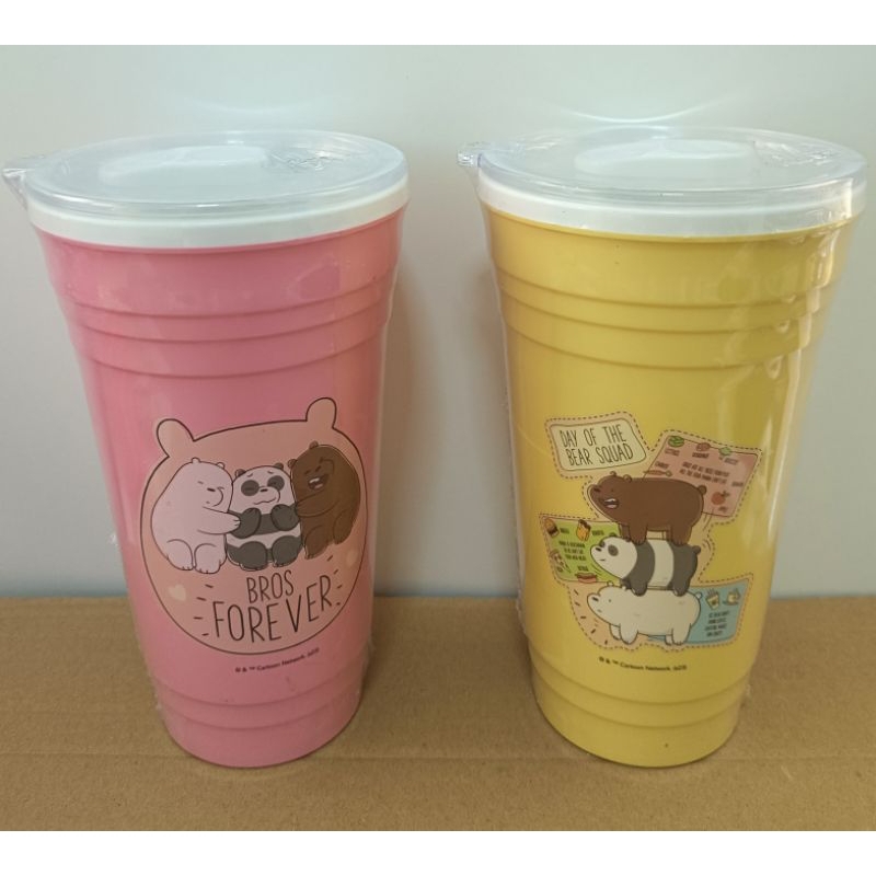 แก้วเก็บเย็นใส่หลอดได้WE BARE BEARS เก็บเย็นได้มากกว่า 6 ชม.สวยงาม น่ารัก น่าใช้ น่าสะสมหรือเป็นของขวัญ