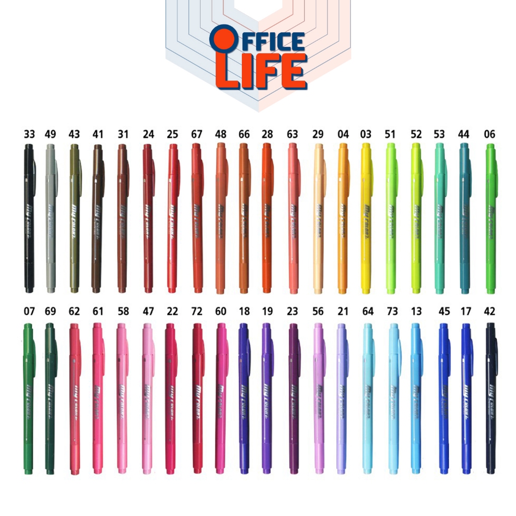 [ชุด1] ปากกา My Color2 Twin color pen  ปากกาสี มายคัลเลอร์ Dong-A