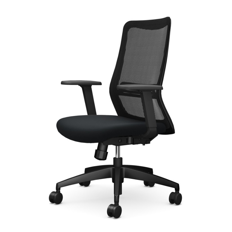 OKAMURA เก้าอี้รุ่น RIN, PLASTIC BASE, BLACK FRAME, SEAT SLIDE, 1D ARMREST