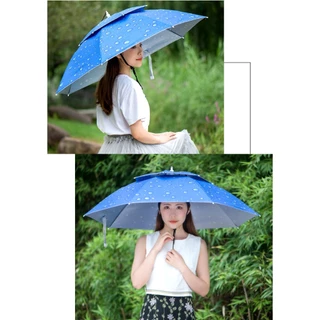 สินค้าอยู่ไทยพร้อมส่ง หมวกร่มกันแดดและร่มกันฝน มีให้เลือกหลายสี ร่มชั้นเดียวและร่ม2ชั้น ความกว้างเมื่อเปิด: 77ซม