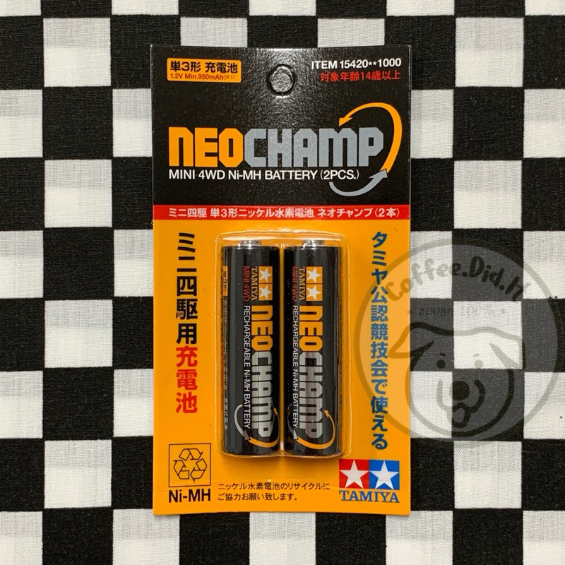 🔋 ถ่านชาร์จ TAMIYA 15420 NEOCHAMP MINI 4WD Ni-MH BATTERY (2PCS.) นีโอแชมป์