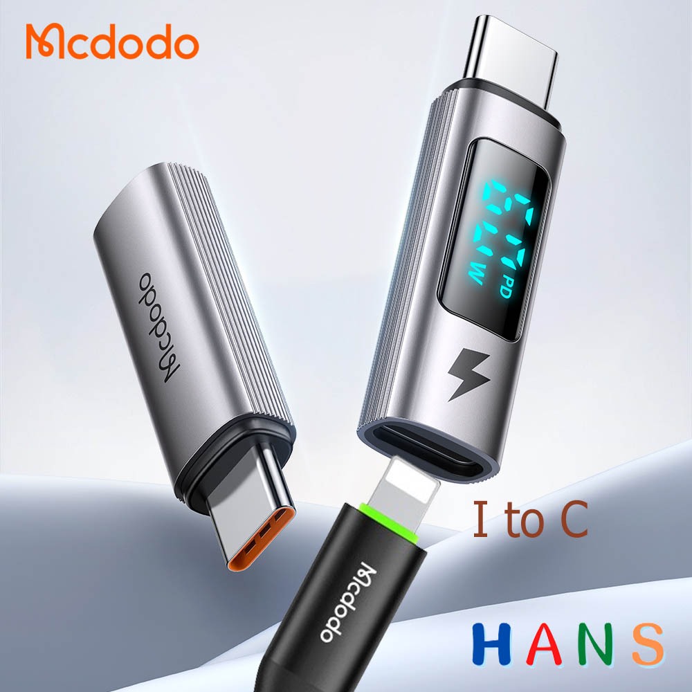 Mcdodo Digital display Watt tester I. to USB-C PD Connector หัวแปลงสายชาร์จ และวัดกระแสไฟการชาร์จไฟมือถือ และอุปกรณ์