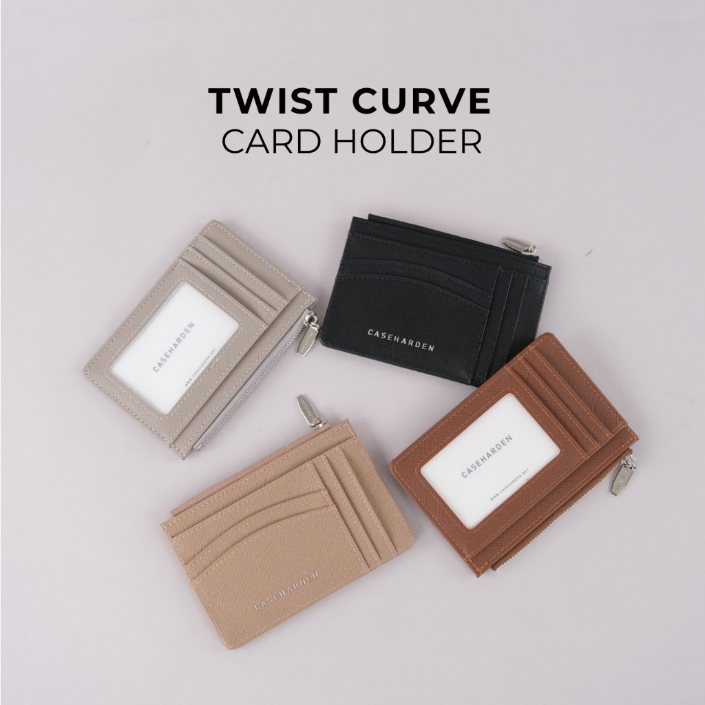 (ใส่โค้ด:10DD30026ลด49.-) Twist Curve Cardholder ที่ใส่บัตร การ์ดโฮลเดอร์หนังกันรอย