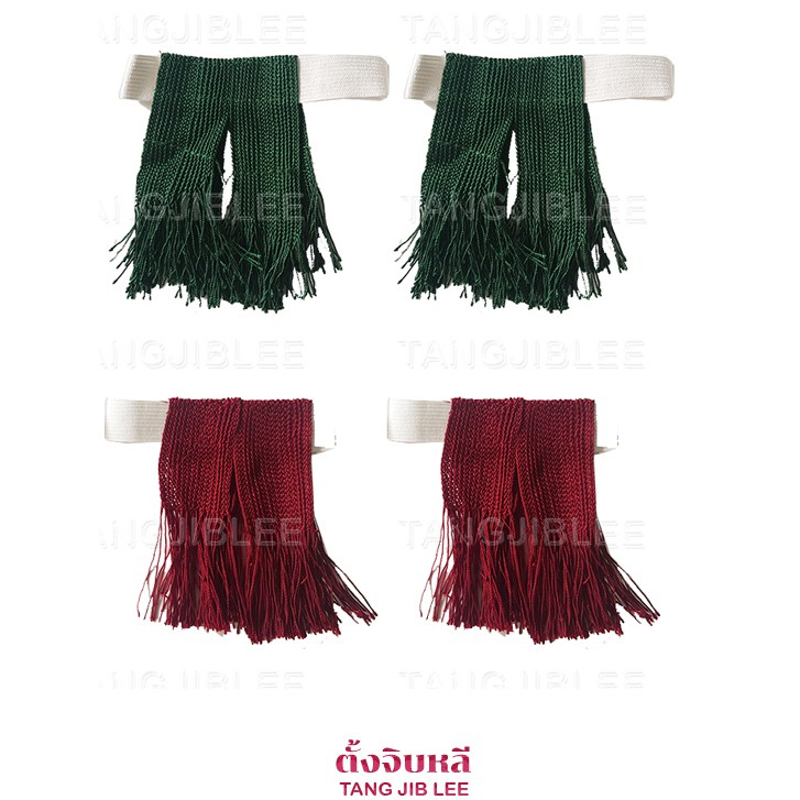 พู่สีแดงเลือดหมูสำหรับลูกเสือครูชาย