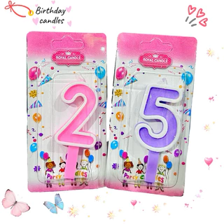 Number candles เทียนตัวเลขสีพาสเทล (1 เเพ็คบรรจุ 10 ชิ้น/เลข)