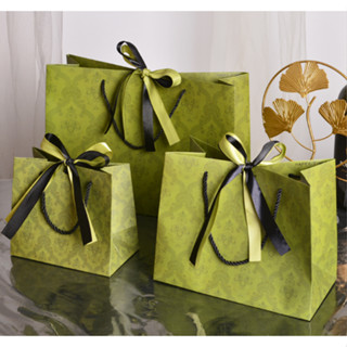 🐻แบบใหม่🐻 สินค้าพร้อมส่ง ถุงกระดาษ พิมพ์ลาย ลายไทย