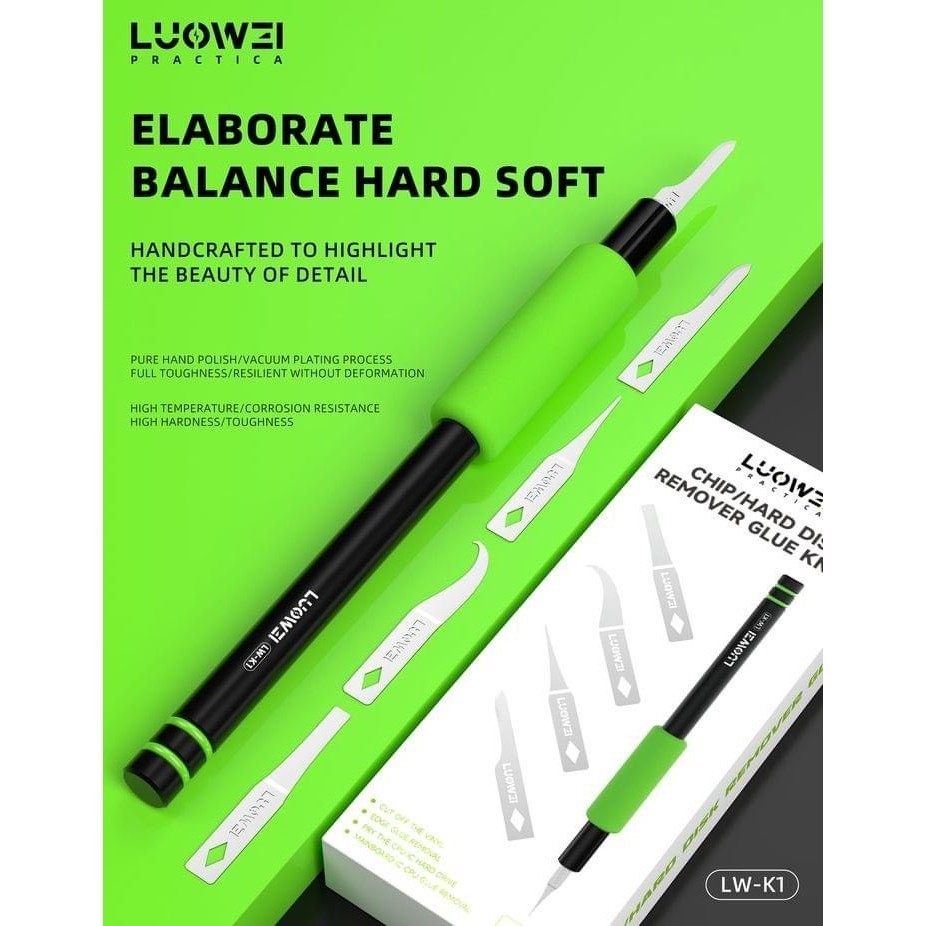 LUOWEI LW - K1 ชุดมีด 4in1 ใบมีดอเนกประสงค ์ ทําความสะอาดกาว IC, CPU, ฮาร ์ ดไดรฟ ์