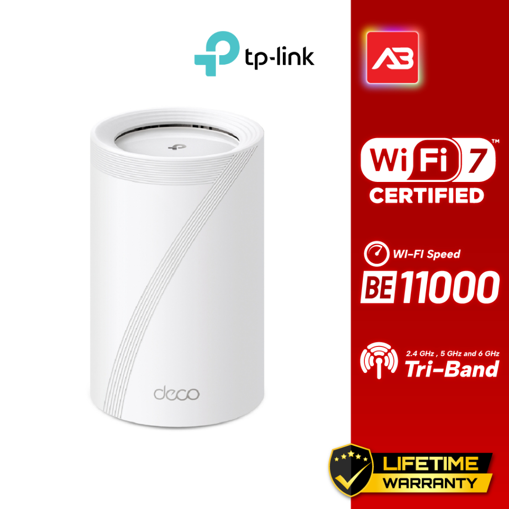 TP-Link BE11000 Whole Home Mesh WiFi 7 System รุ่น Deco BE65(1-Pack)