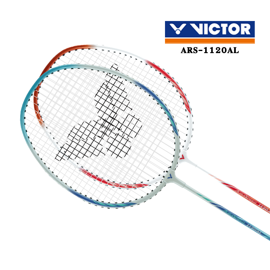 VICTOR ไม้แบดมินตันคู่ พร้อมขึ้นเอ็น รุ่น ARS-1120AL แถม ซอง + ลูกแบด (สินค้าขึ้นเอ็นแล้วพร้อมส่ง)
