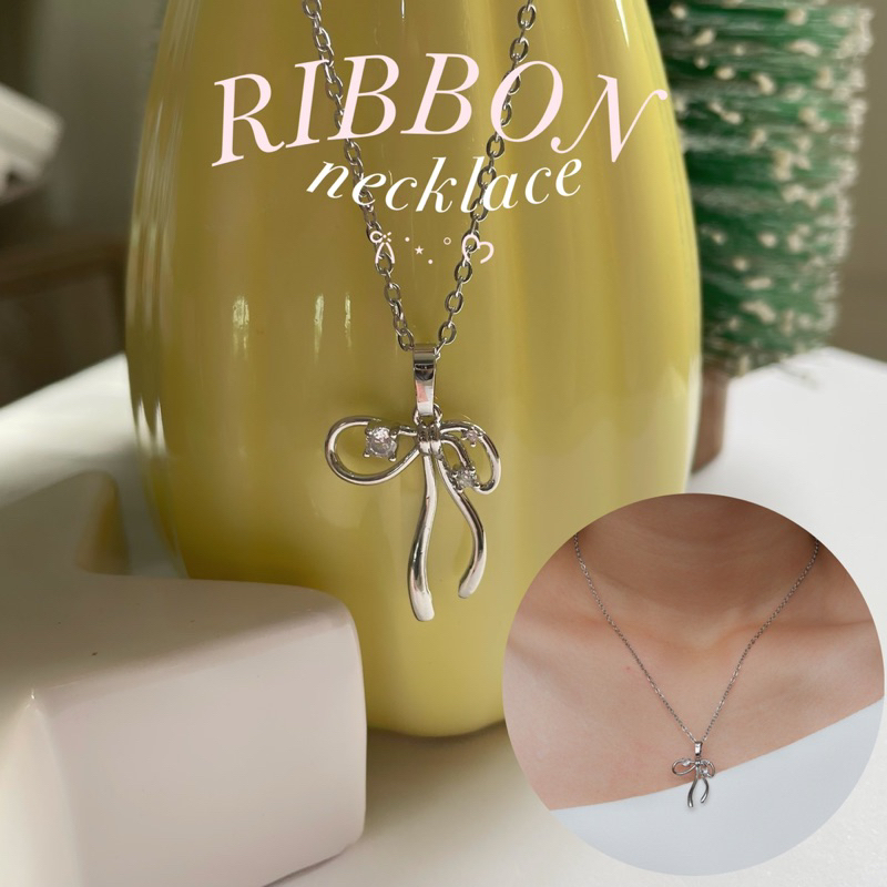 MATA - ribbon necklace 🎀 สร้อยคอโบว์ 𐙚˙⋆.˚ ᡣ𐭩