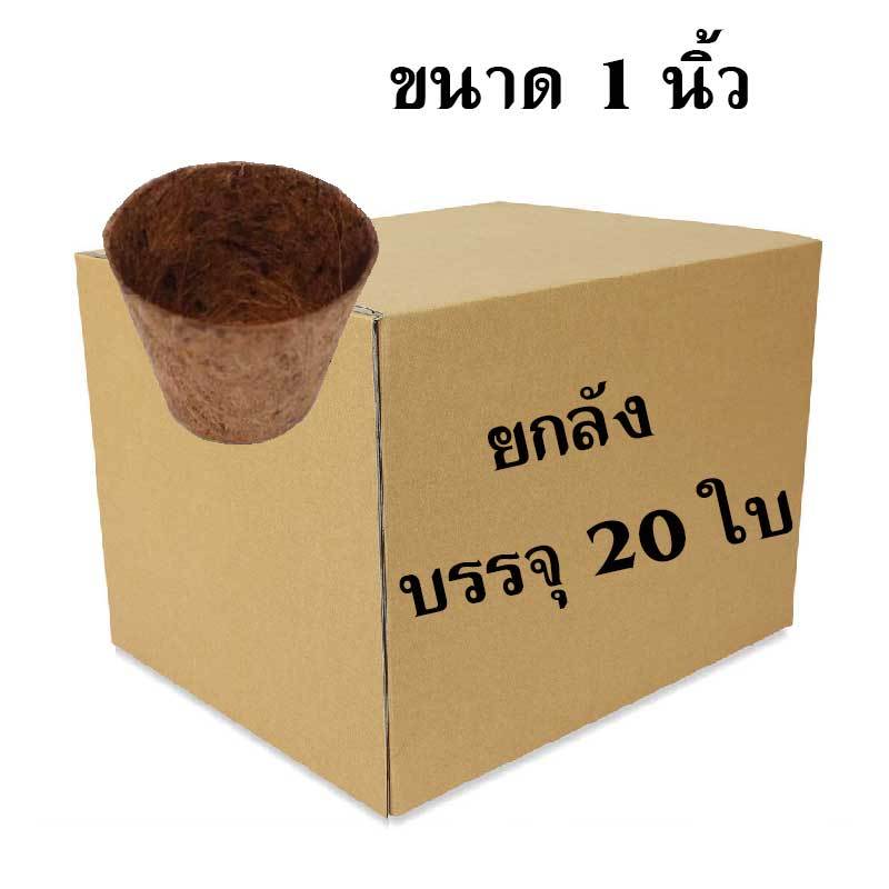 กระถางใยมะพร้าวขนาด 1 นิ้ว ยกลัง 20 ใบ