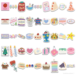 [พร้อมส่ง] สติ๊กเกอร์ชุด Super Cute จำนวน 90 ชิ้น กันน้ำ สําหรับติดตกแต่ง