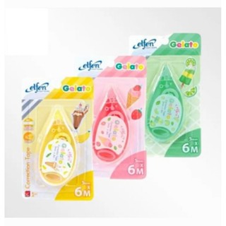 เทปลบคำผิดELFEN รุ่นGELATO ยาว6เมตร คละสี