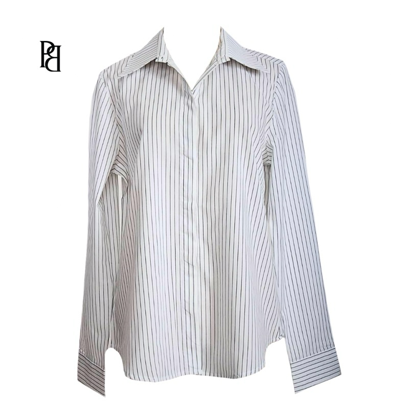 PLOWBRANDS TLC0012  เสื้อเชิ้ตผู้หญิงผ้าคอตต้อน รีดง่าย แห้งไว [สินค้าราคาพิเศษ ขอสงวนสิทธิ์งดเปลี่ย