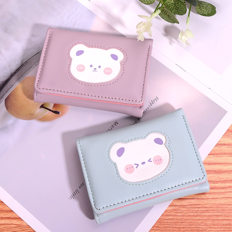 889 กระเป๋าสตางค์ใบสั้น กระเป๋าสตางค์ผู้หญิง แบบพับได้ มี 5 สี