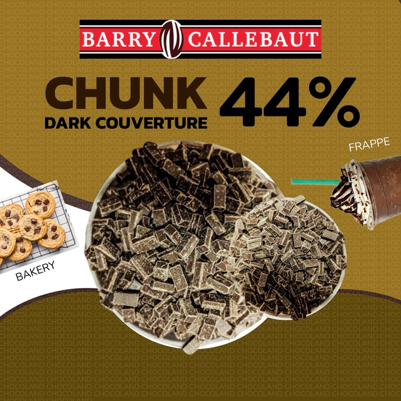 ‼️Chunk 44%‼️ ชั้งค์ช็อกโกแลตแท้ เม็ดเล็ก กรอบ อบขนม โรยหน้าตกแต่ง อร่อย