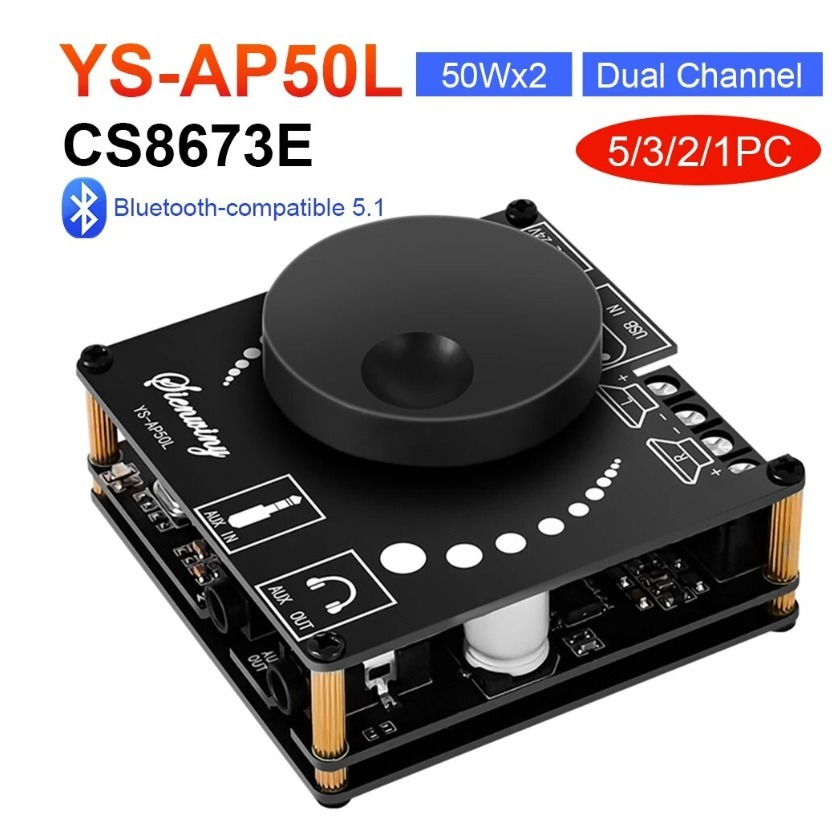 ZK-502MT/502T/ YS-AP50Lมินิบลูทูธซับวูฟเฟอร์ 5.0 2x50W เครื่องขยายเสียงส่งเร็วในสต๊อก สามารถขายส่งได้ค่ะ-Audio DIY Store