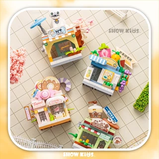 ของเล่นบล็อกตัวต่อ ร้านค้า & สัตว์น่ารัก บล๊อคและของเล่นตัวต่อ ตกแต่งเดสก์ท็อป ของเล่นก่อสร้าง ของขวัญ