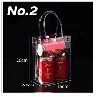 กระเป๋าถือ PVC แบบพลาสติกใส ใส่ของขวัญ สังฆทาน มีหลายสี พร้อมส่ง กระเป๋าใส