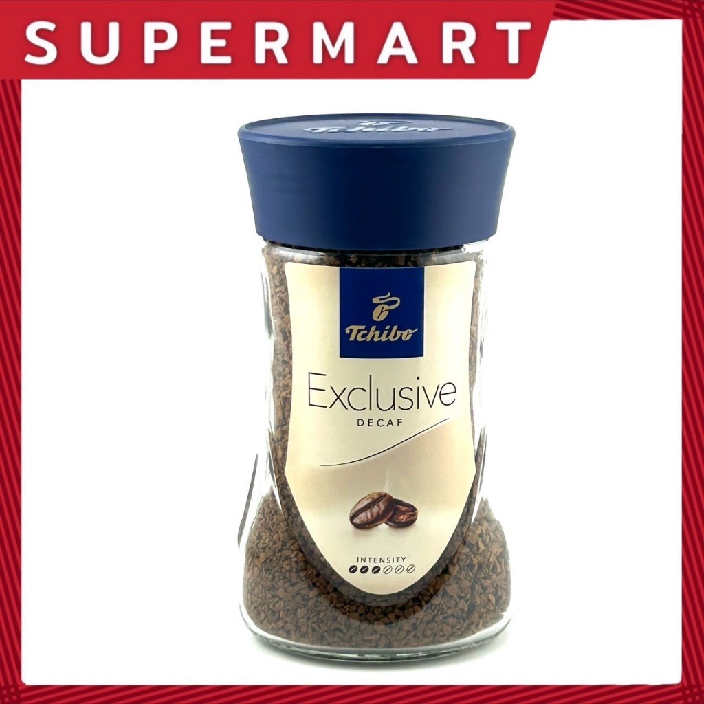 SUPERMART Tchibo Exclusive Decaf 100g. ทชิโบเอ็กซ์คลูซีฟดีแคฟกาแฟสำเร็จรูป 100 กรัม#1108493