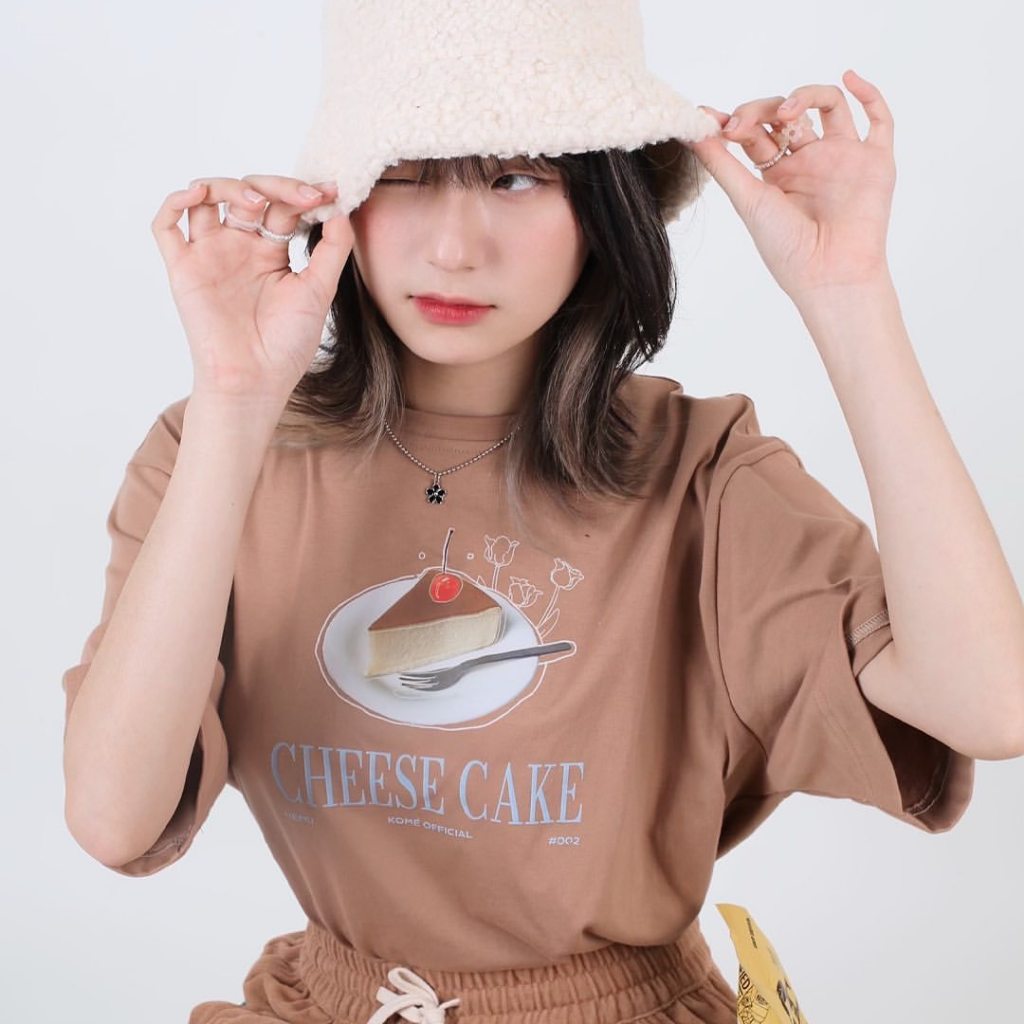 Kome.girl 🌳  Say Cheesecake T-Shirt 🍵 มือ2 ไม่มีตำหนิ