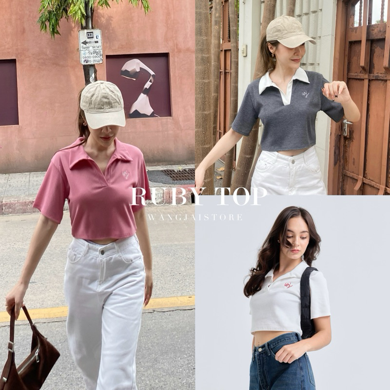 Wangjai- Ruby top ทรงOversize ปัก wj น่ารักมากก👀🛋️🧤✨