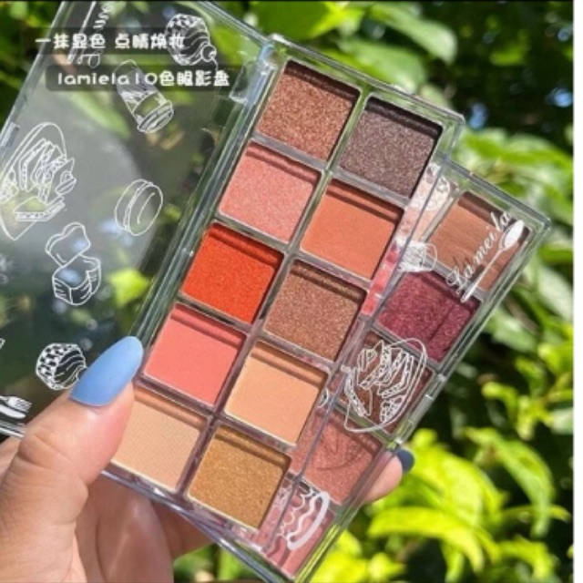 LAMEILA พาเลท อายแชโดว์ 10 สี เนื้อแมท ชิมเมอร์ สีสวย ติดทน กันน้ำ ขนาด 10 กรัม